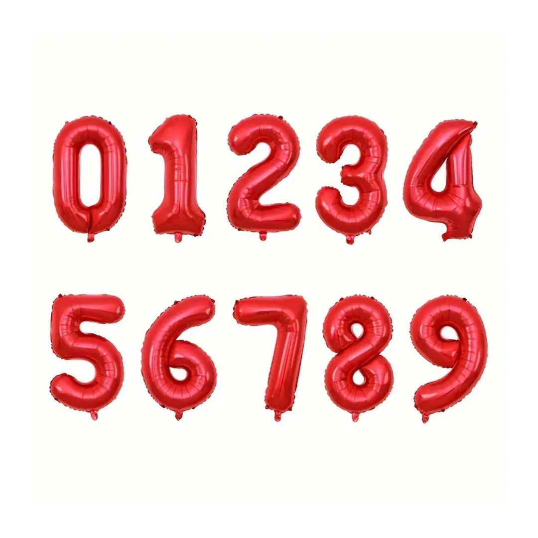 Red - 40inch Foil Number Balloons