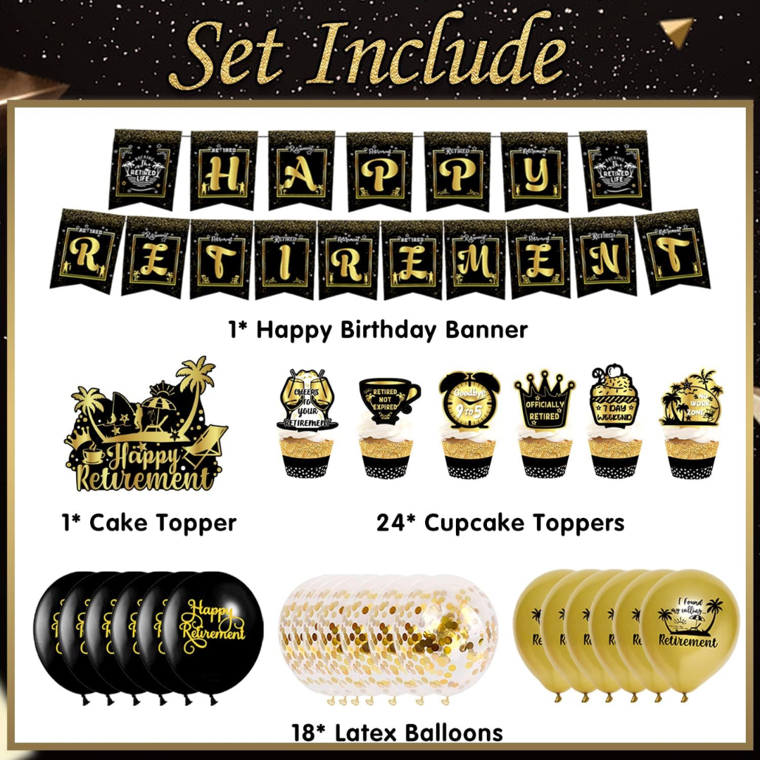 32pcs Happy Retirement Party Decorations