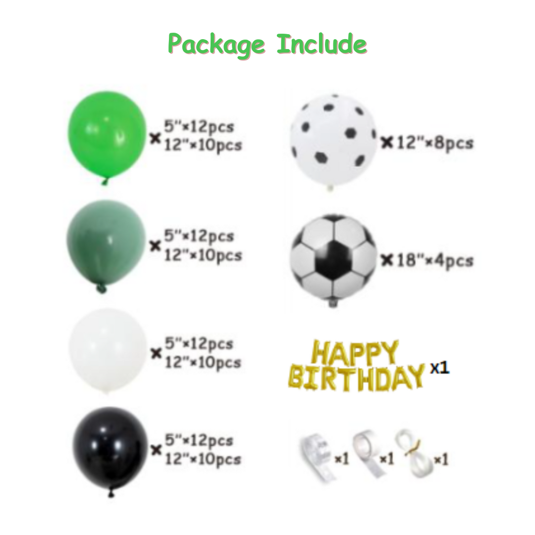 104pcs Football Balloons Arch Garland Kit