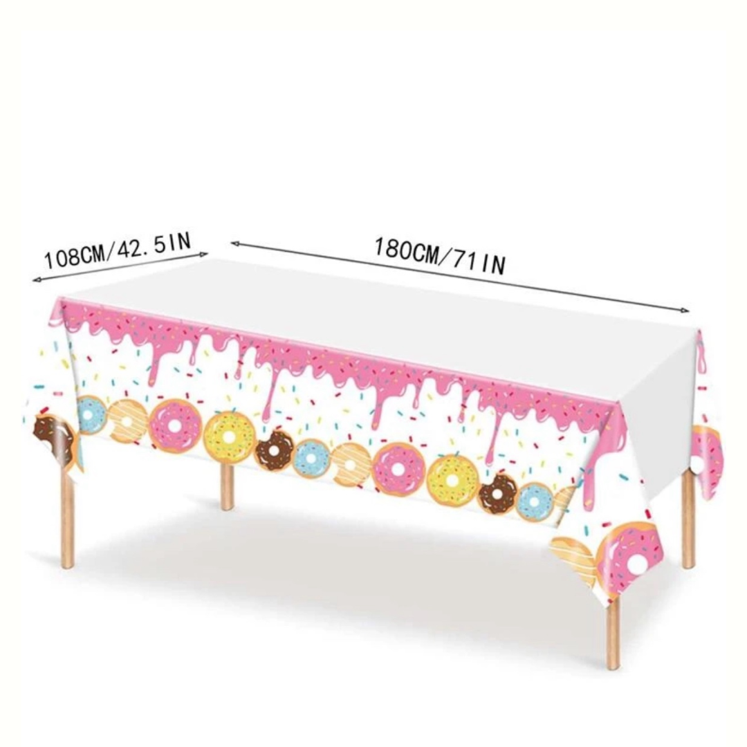Donut theme Birthday party Table cover