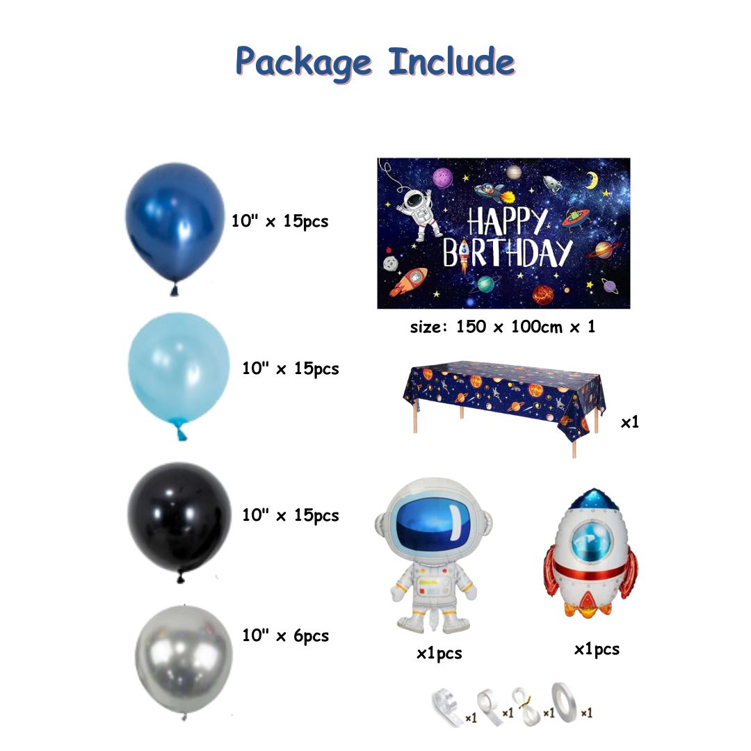 59pcs Outer Space theme Balloons Garland Arch Kit