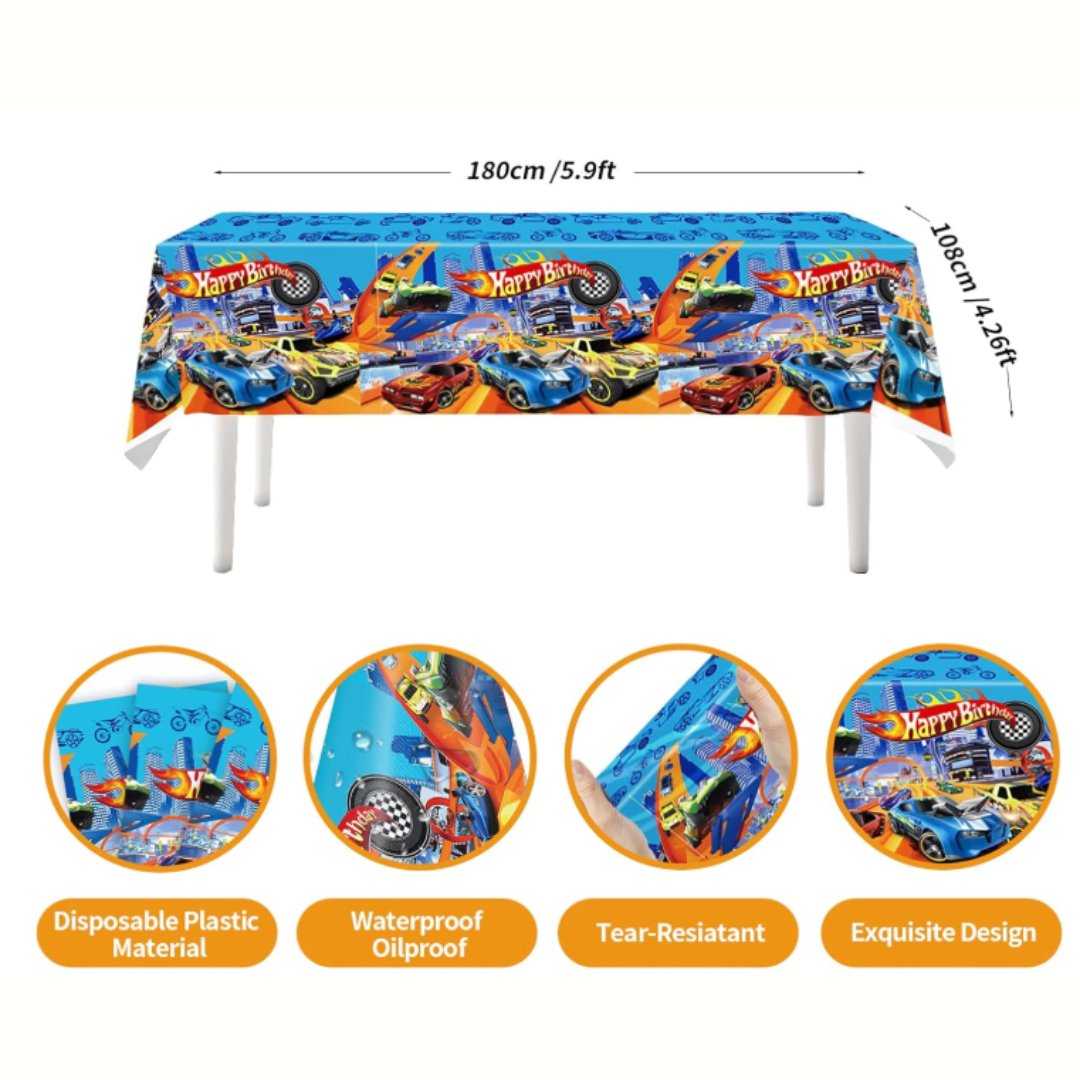 Hot Wheels Theme Table Cover