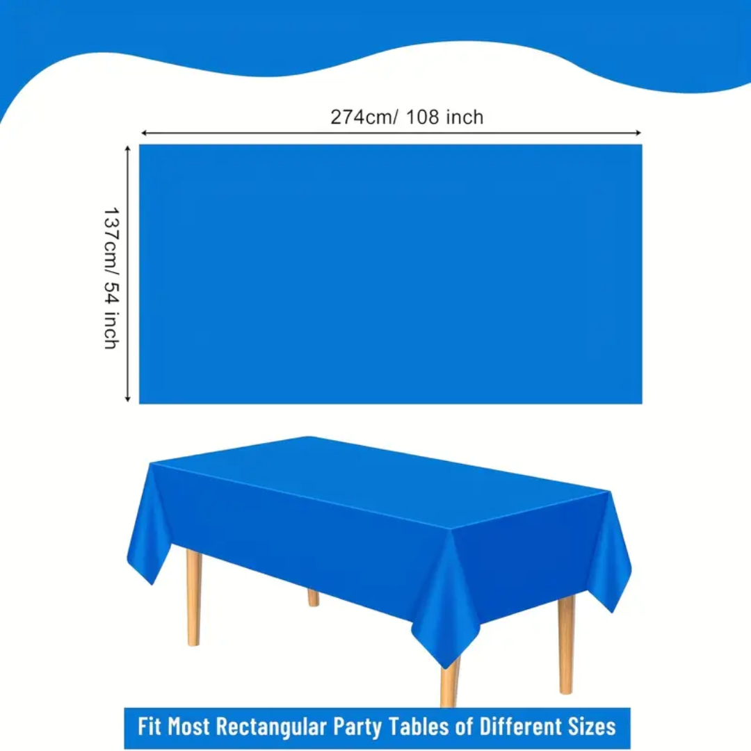 Blue Party Polyester Table Cover