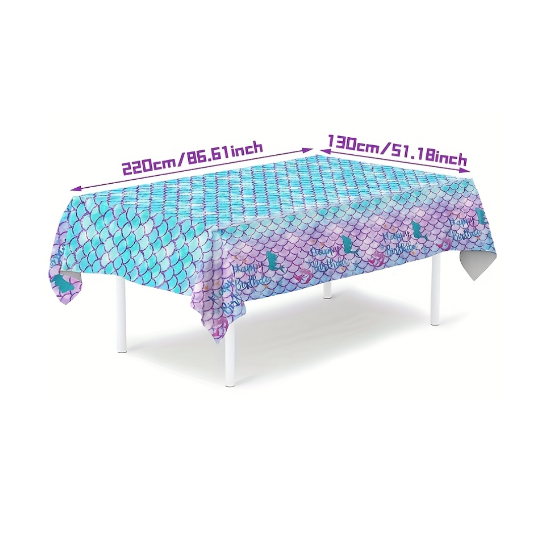 Mermaid Happy Birthday Table cover