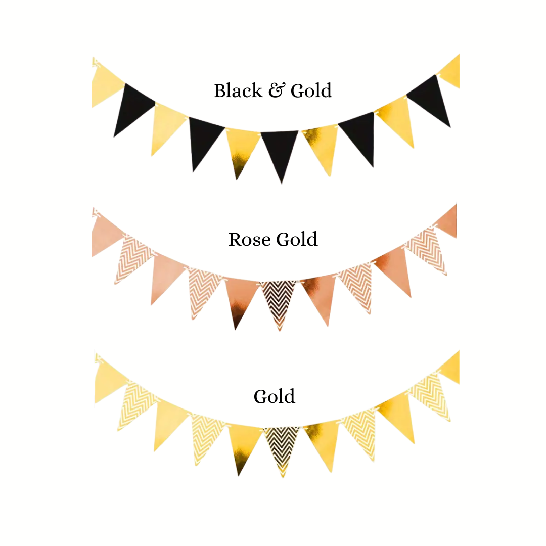 12pcs Triangular Flags Banner