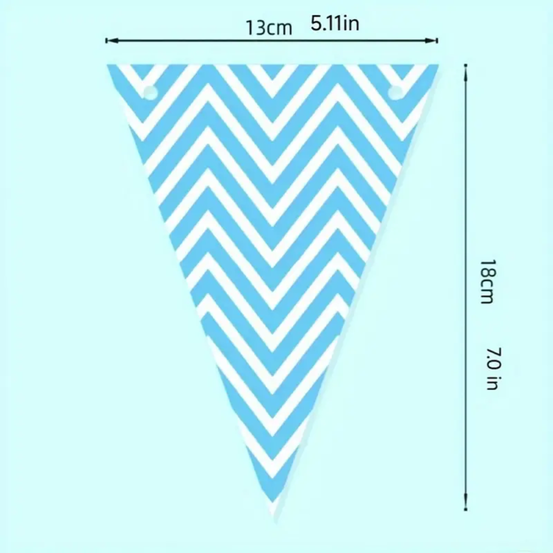 12pcs Triangular Flags Banner