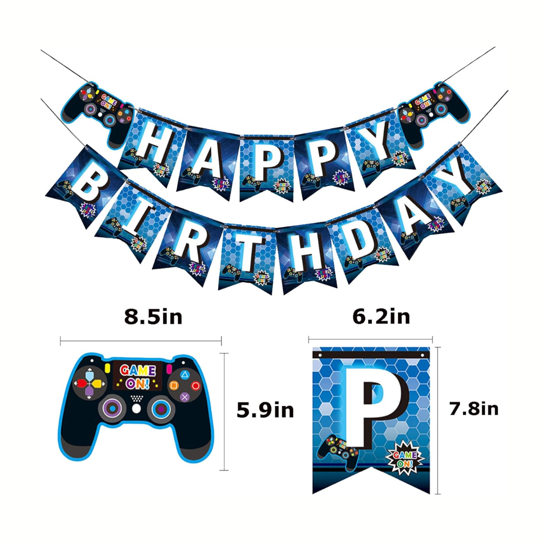 Blue Game on Happy birthday Banner