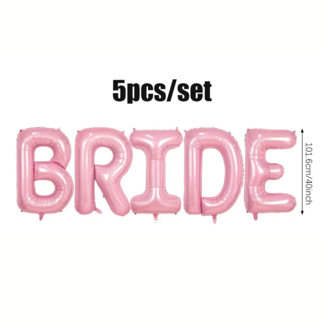 40Inch Pink BRIDE Foil Balloon