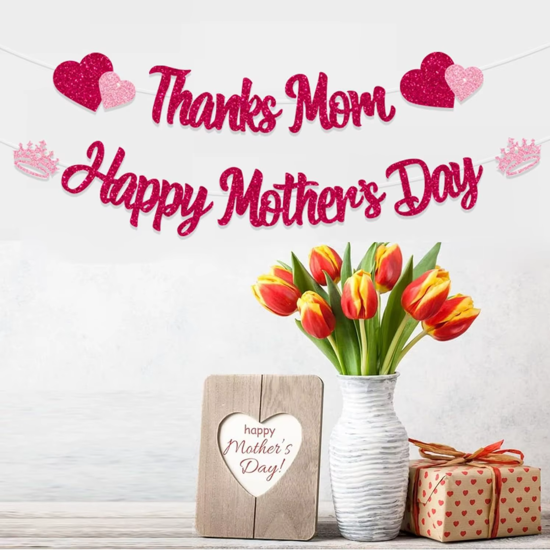 Thanks Mom Happy Mother's Day Banner