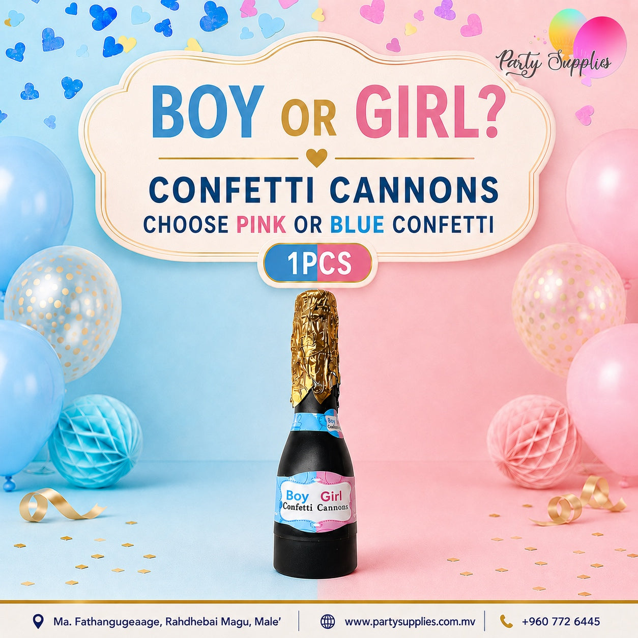 Gender Reveal Confetti Cannons