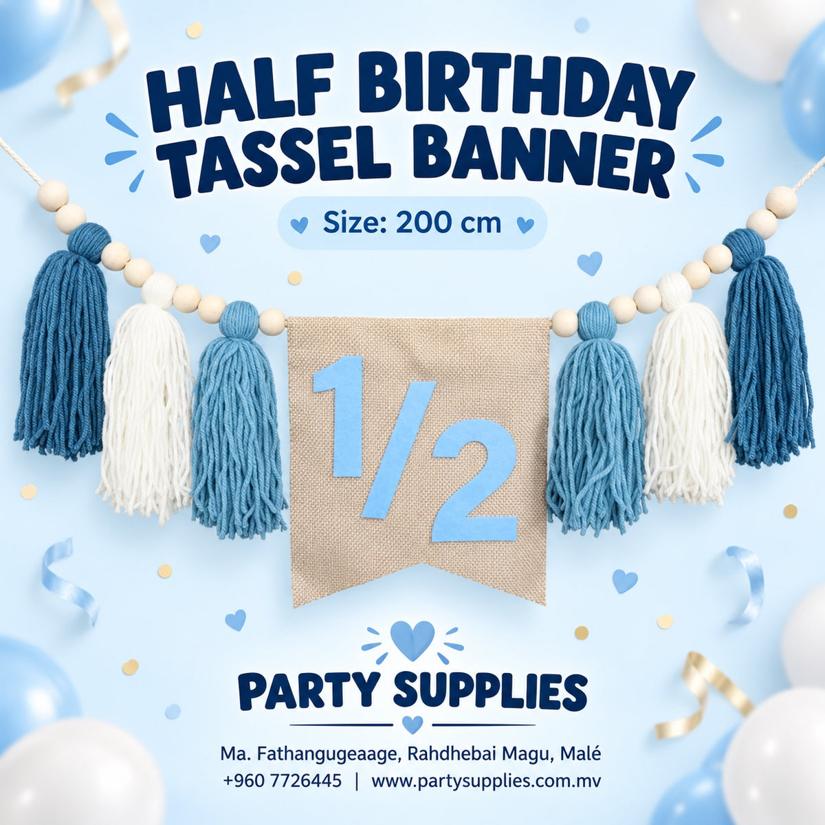 1/2 Year Birthday Tassel Banner