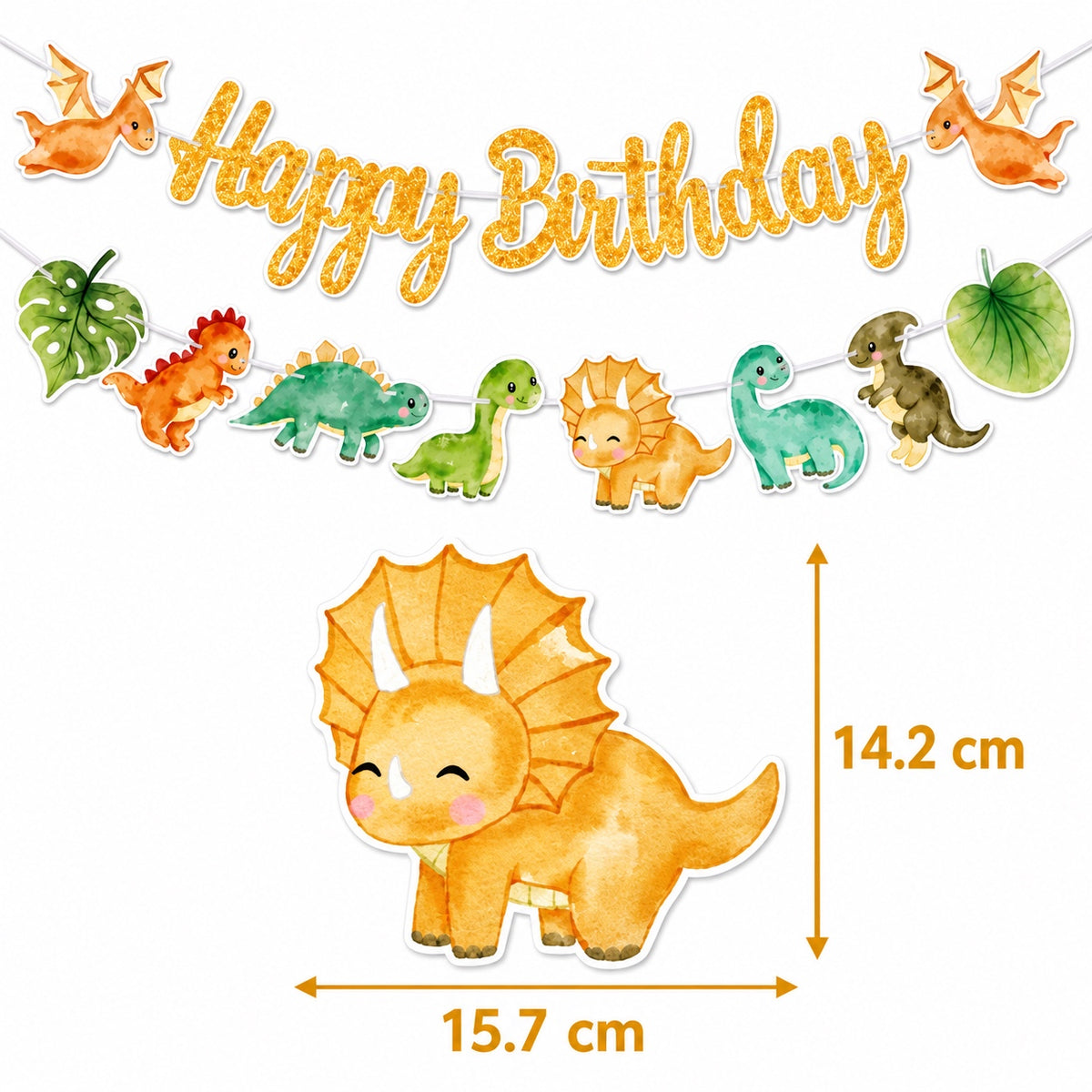 Dinosaur Happy Birthday Banner