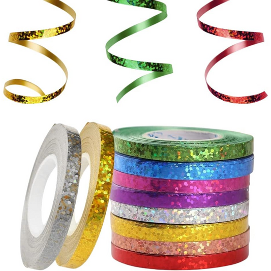 10m Laser Texture Balloon Curling Ribbons