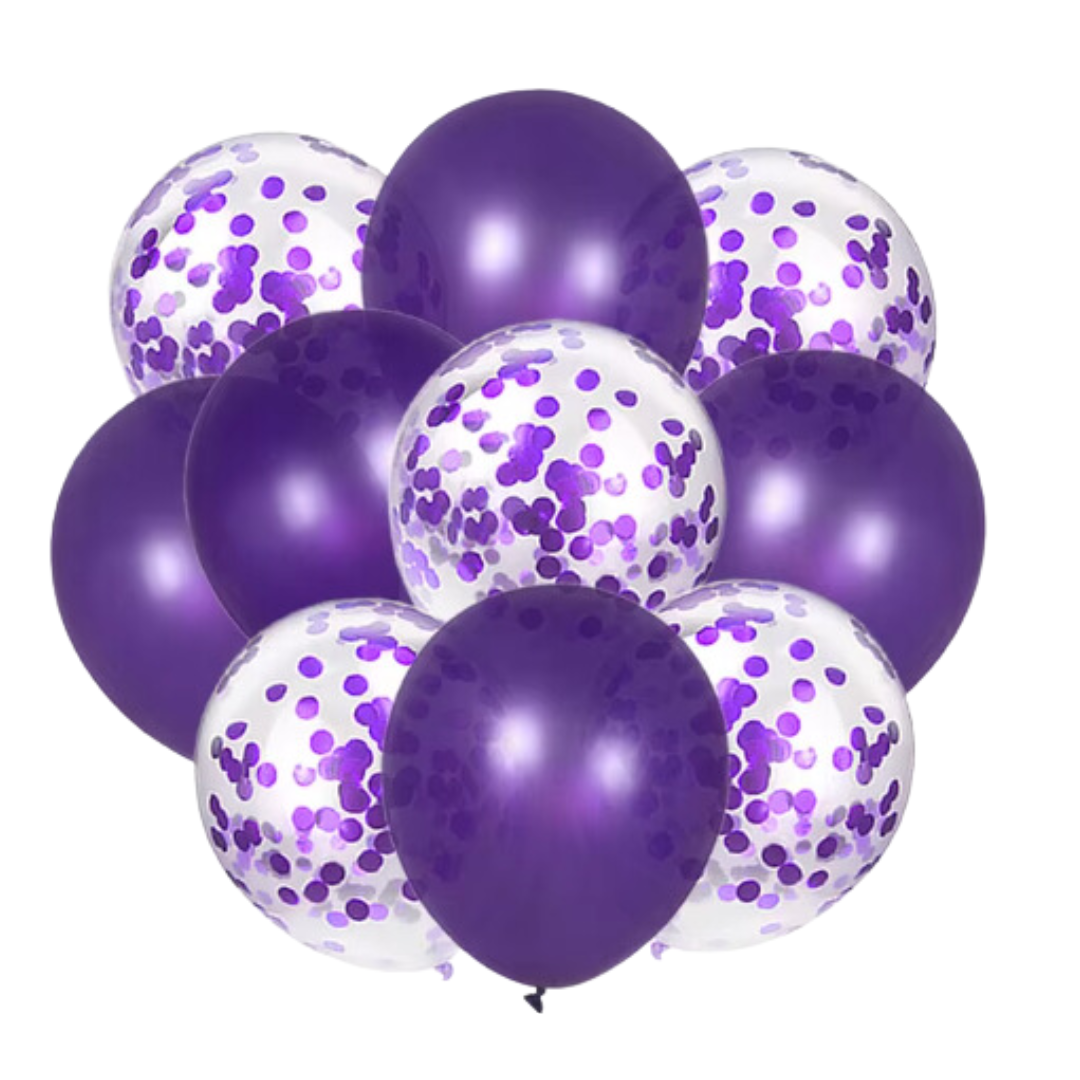 10pcs Purple Balloon Set
