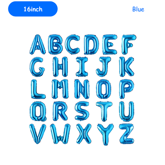 16inch Blue Foil Letter A-Z Alphabets