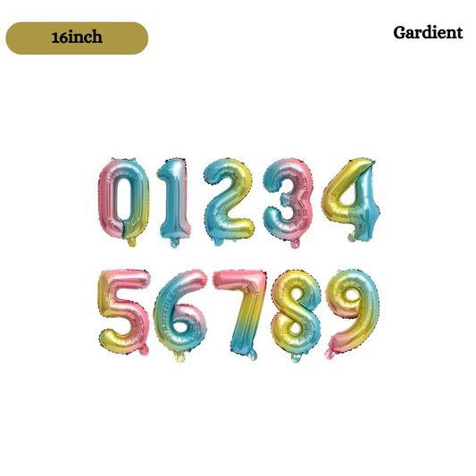 16inch small Gradient Foil Number, 0-9