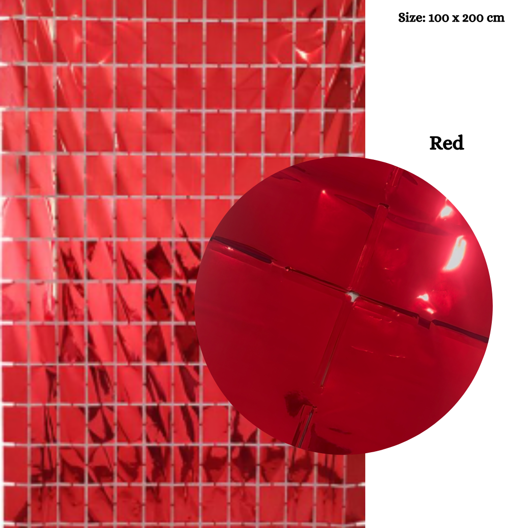 Shiny Square Foil Curtains