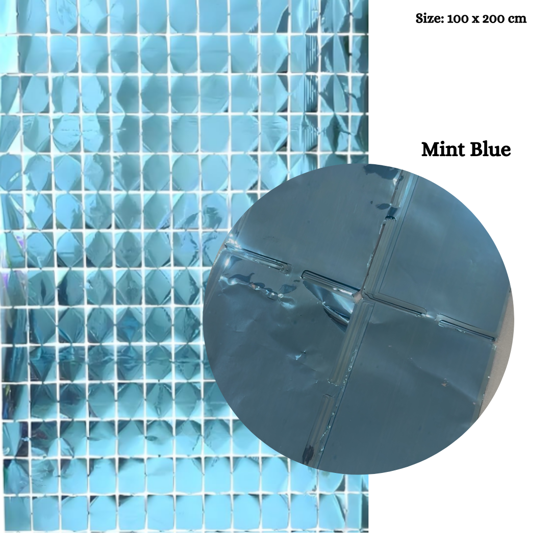 Shiny Square Foil Curtains