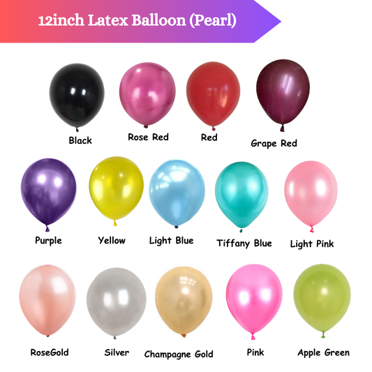 12inch Pearl Latex Balloon