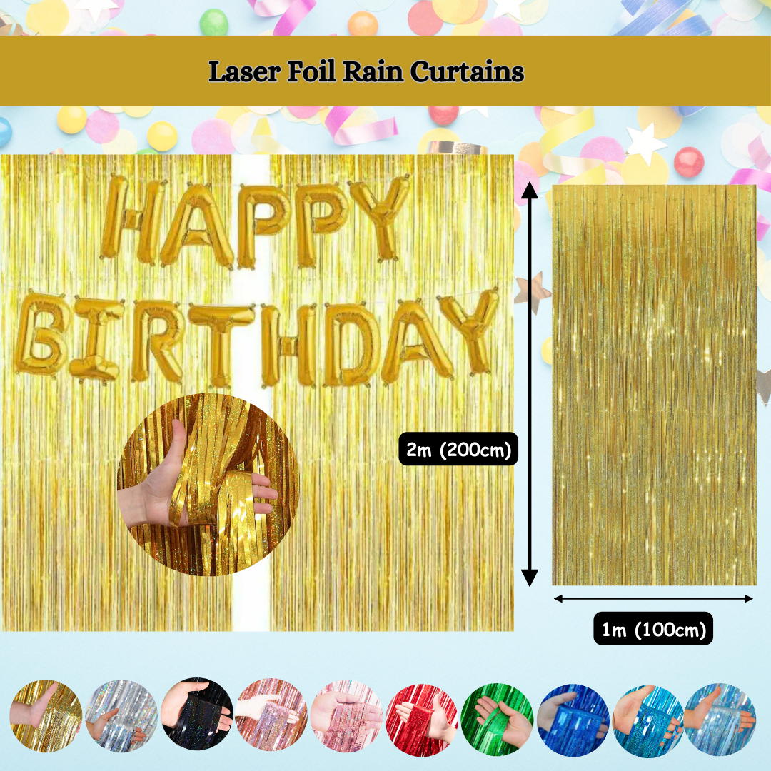 Laser Foil Rain Curtains