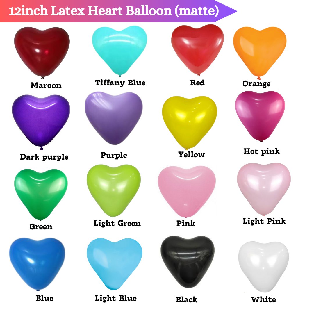 12inch Latex Heart Balloon