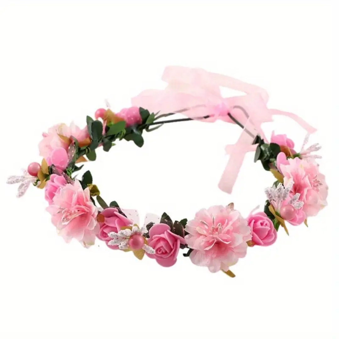 Girls Floral Flower Rose Headband