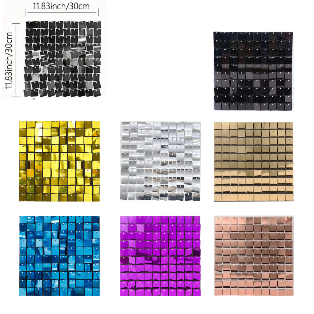 48pcs Light Gold Shimmer Wall Backdrop