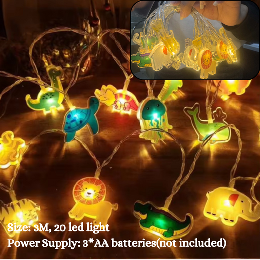 30m 20 Led Warm Animal Theme Fairy String Light