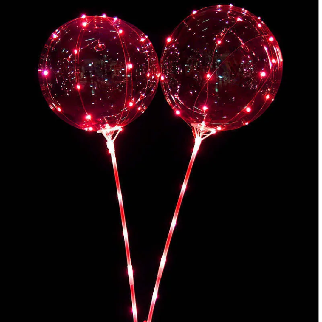 20inch Led Bobo Circle Balloon with Red Led Light