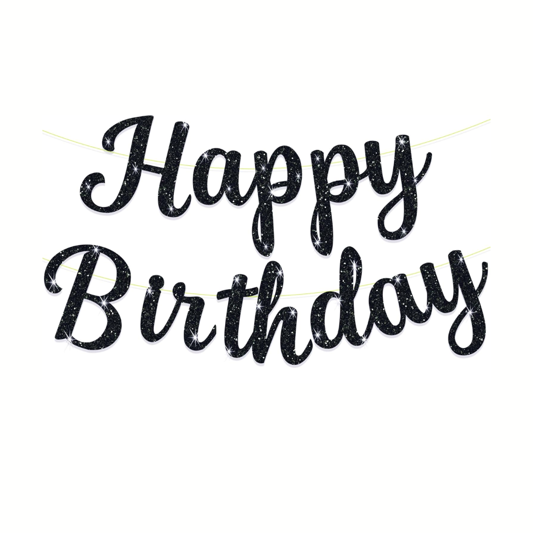 Glitter Happy Birthday Paper Banner