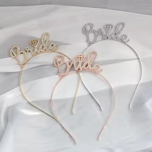Rhinestone Letter Bride Tiara