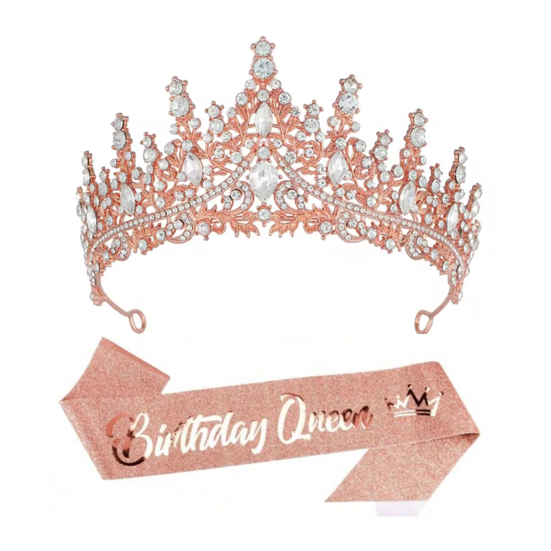 Birthday Queen Sash and Crown Set