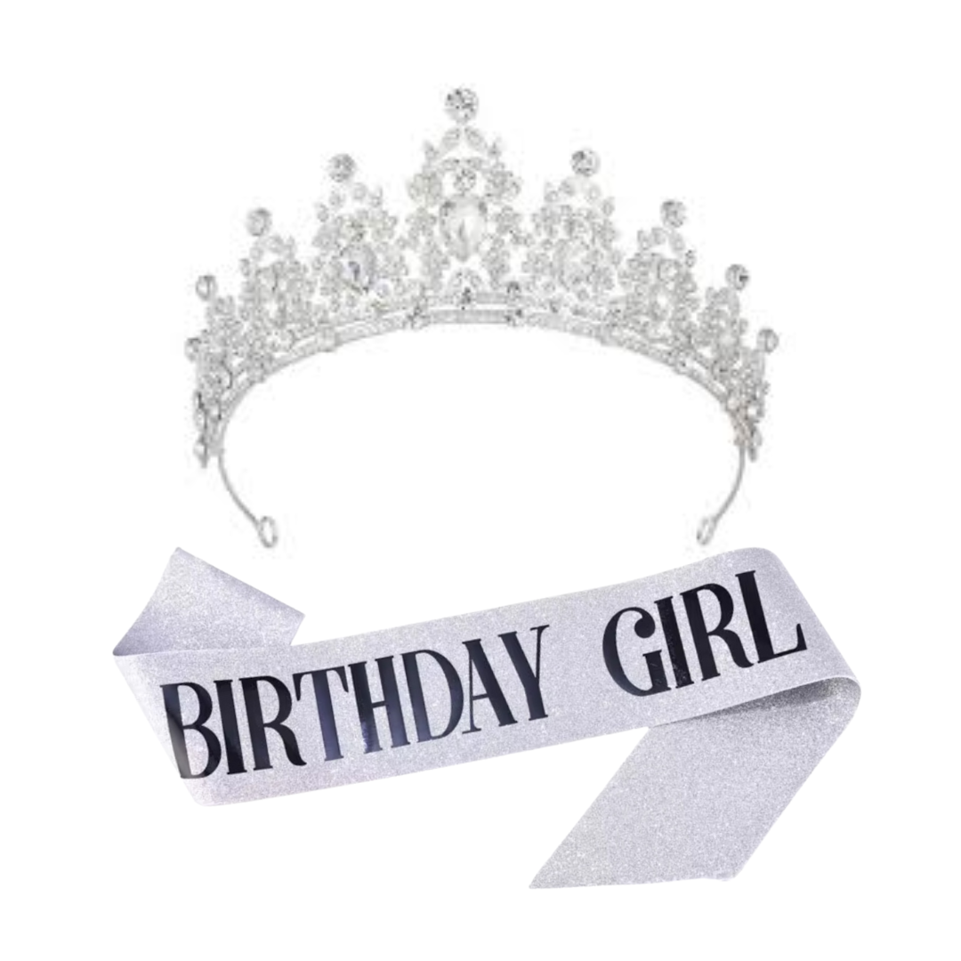 Birthday Girl Sash and Crown Set