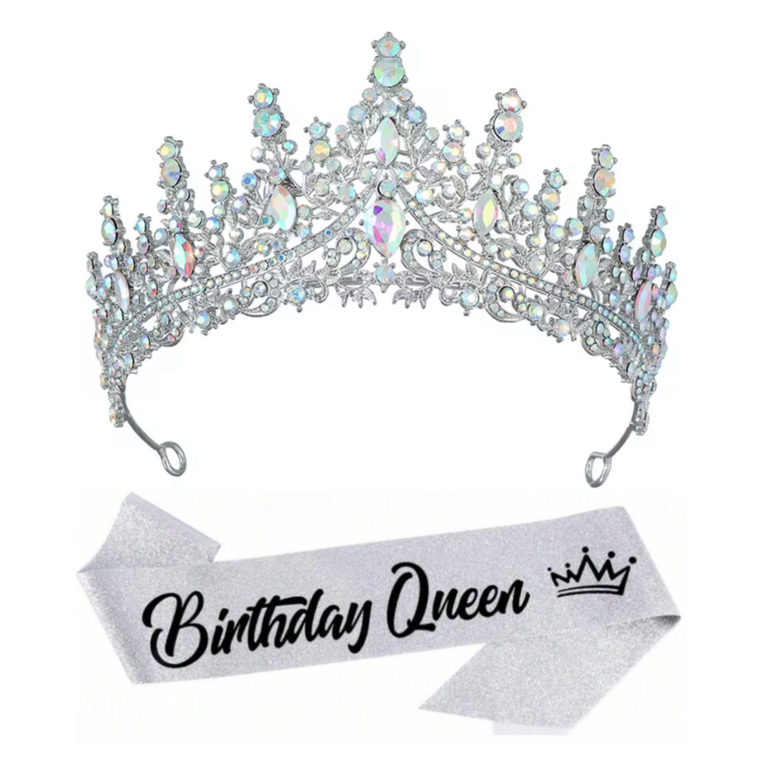 Birthday Queen Sash and Crown Set