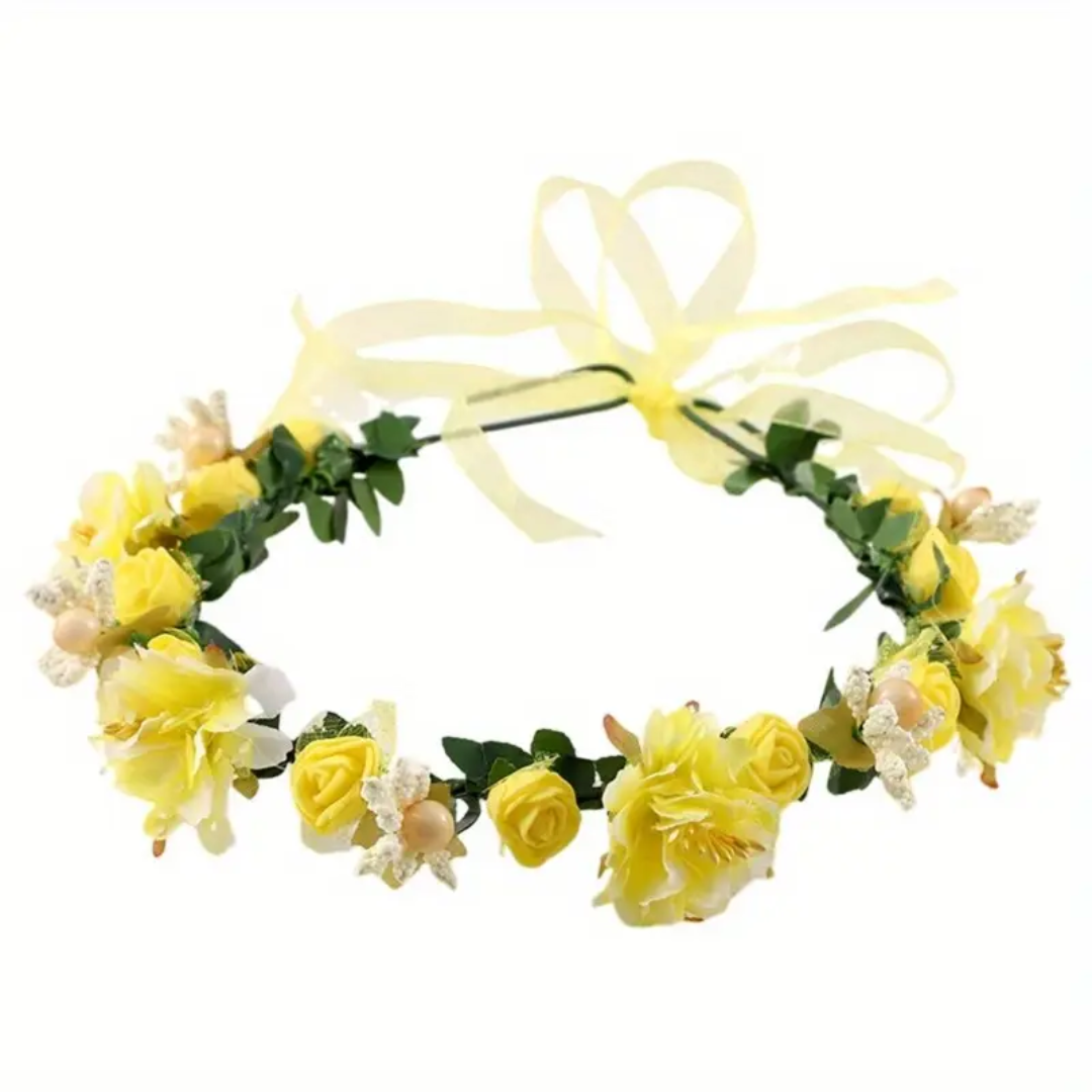 Girls Floral Flower Rose Headband