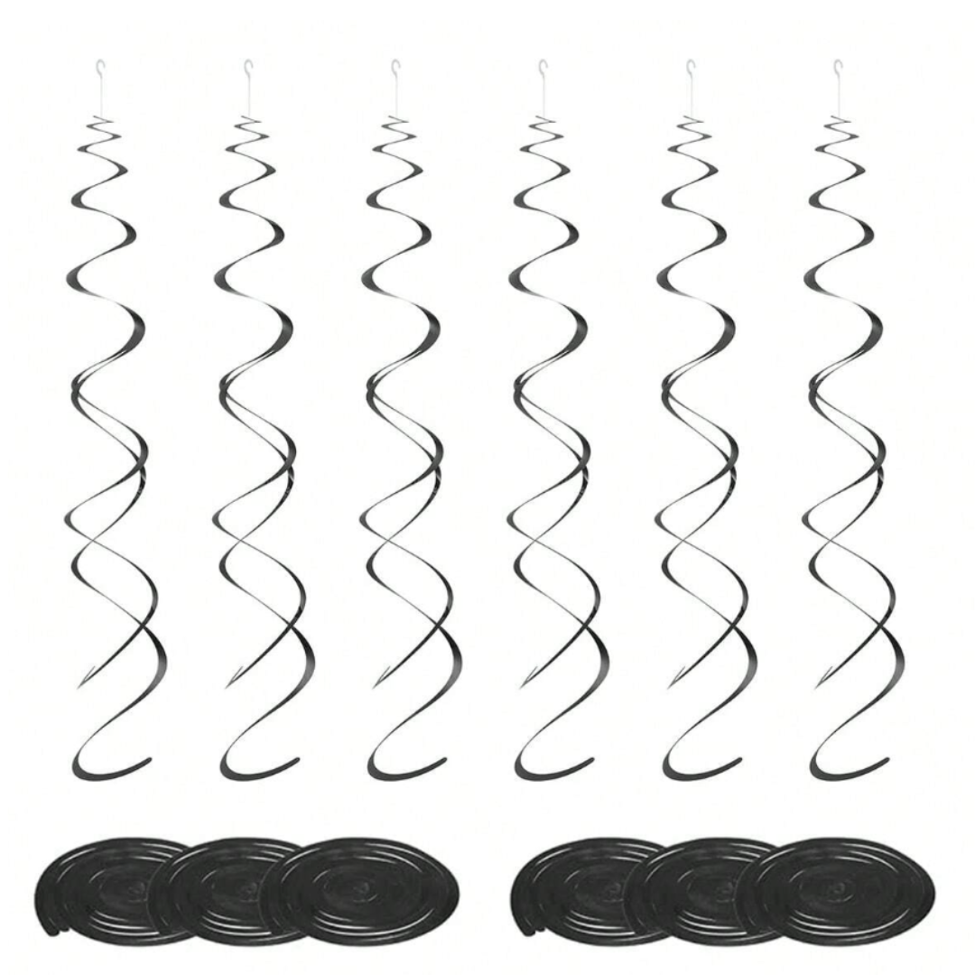 6 Pcs set Colourful Ceiling Swirl Foil Decorations Hanging Plastic Streamer