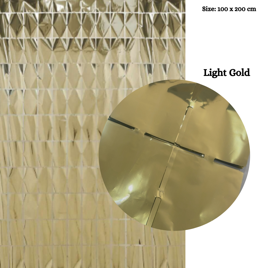 Shiny Square Foil Curtains