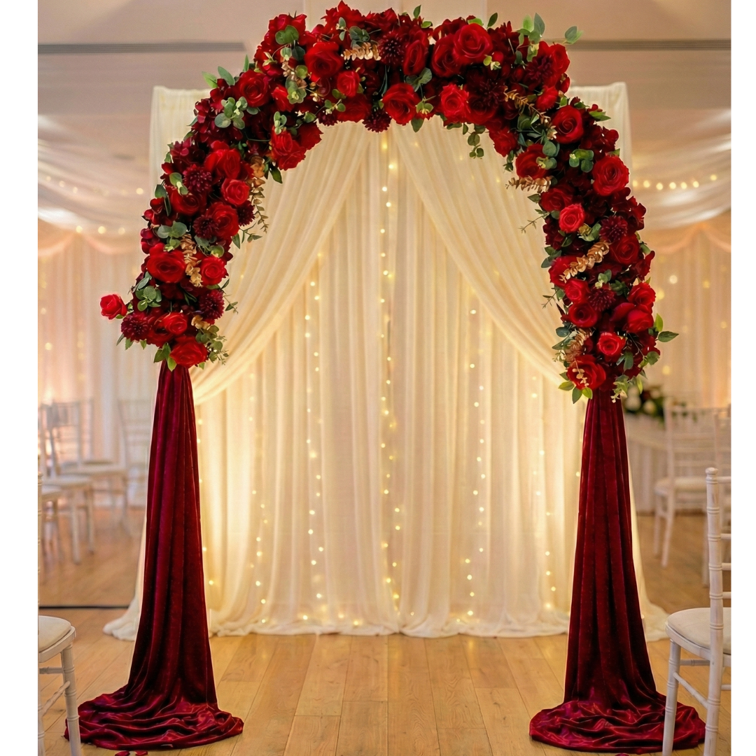 Red Artificial Bed Flower for Rent
