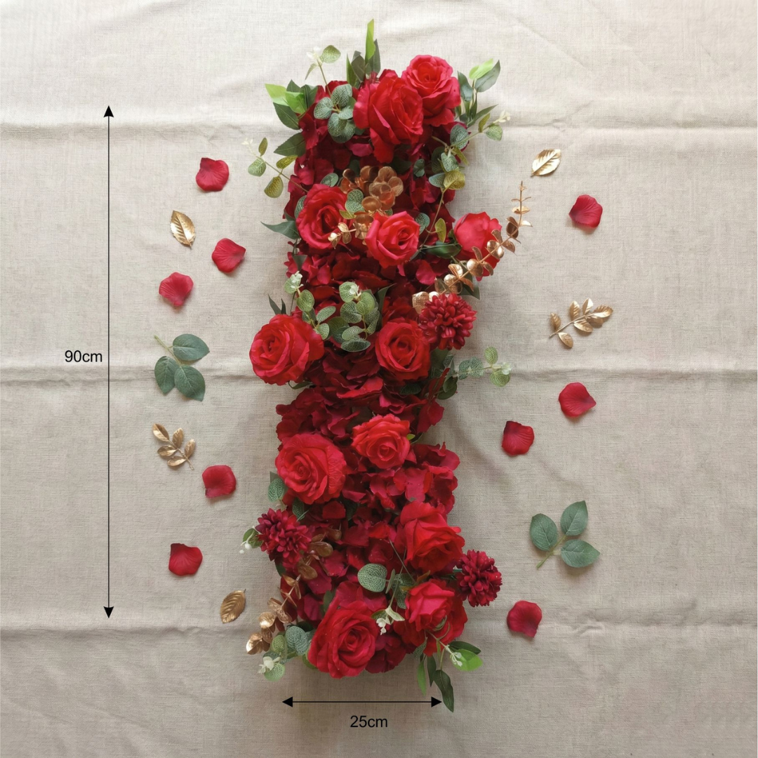 Red Artificial Bed Flower for Rent