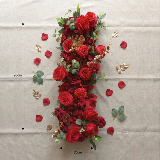 Red Artificial Bed Flower for Rent