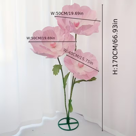 Light Pink 3 Giant Foam Paper Flower Decoration for RENT