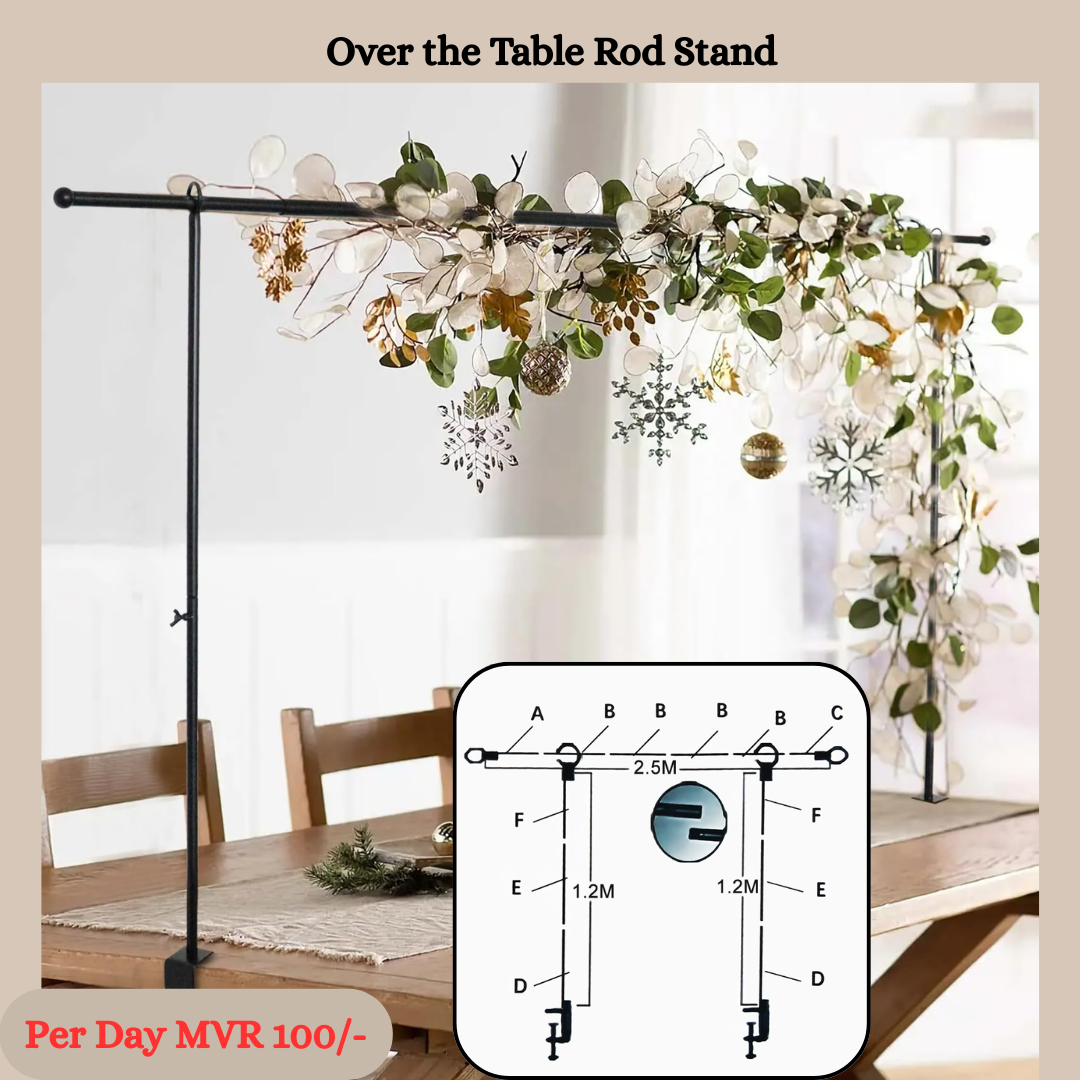 Over the Table Rod Stand for Rental – Party Supplies