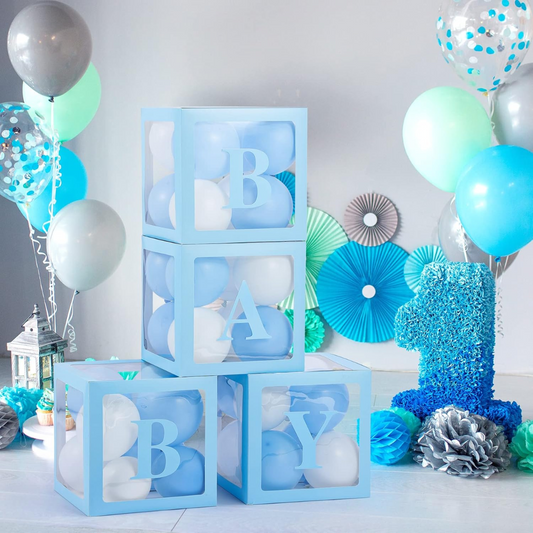 25cm Blue BABY Letter Balloon Box