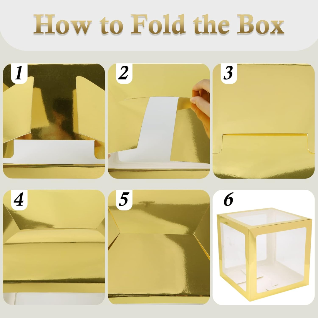30cm Gold Baby Balloon Box