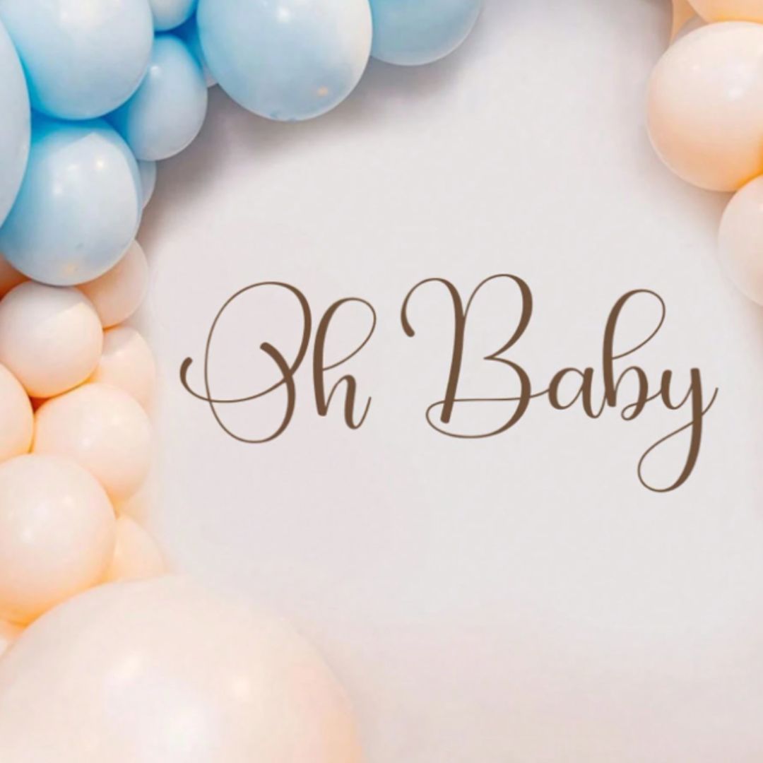 Oh Baby Wall Sticker Backdrop Decoration Banner