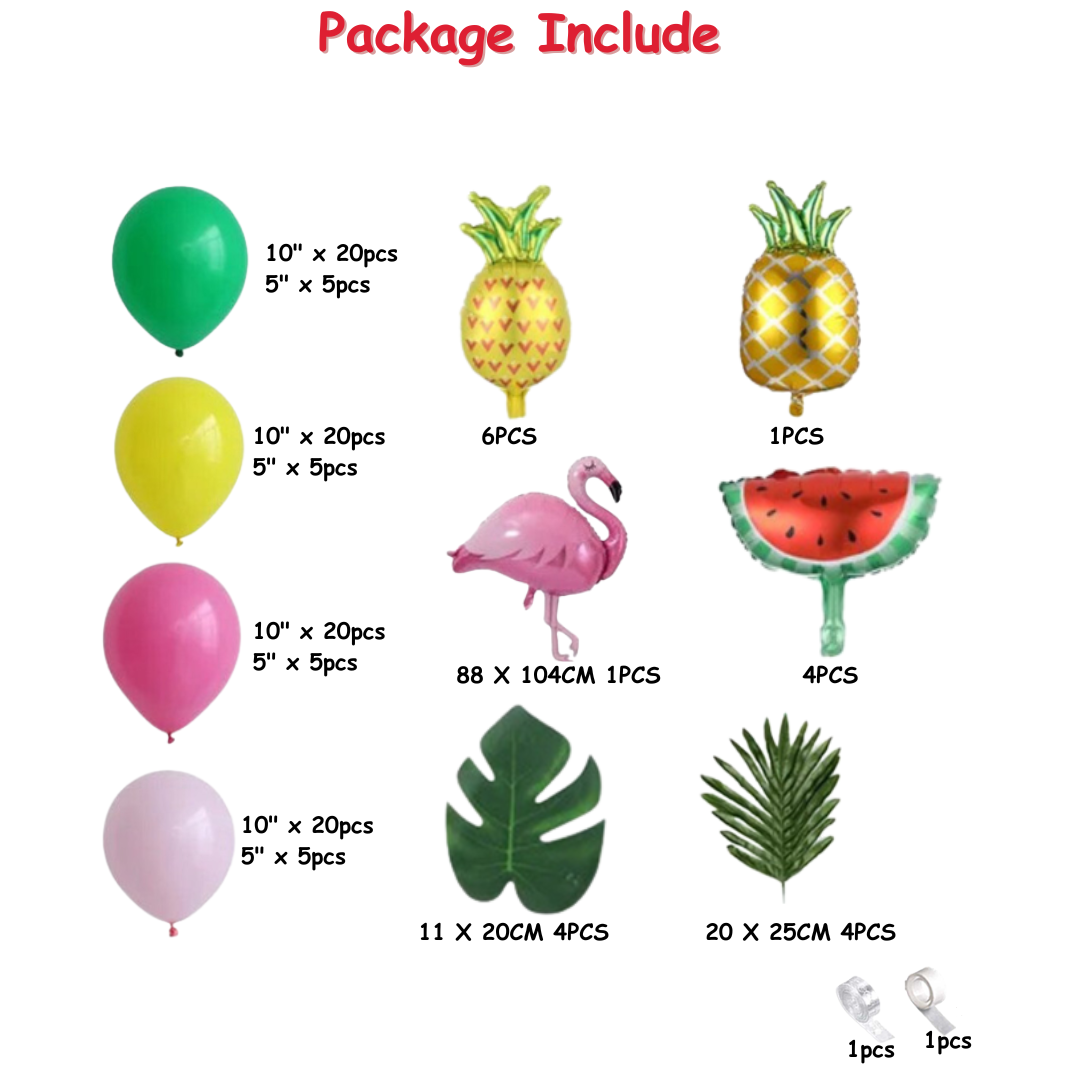 132pcs Fruit Theme balloons garland arch kit