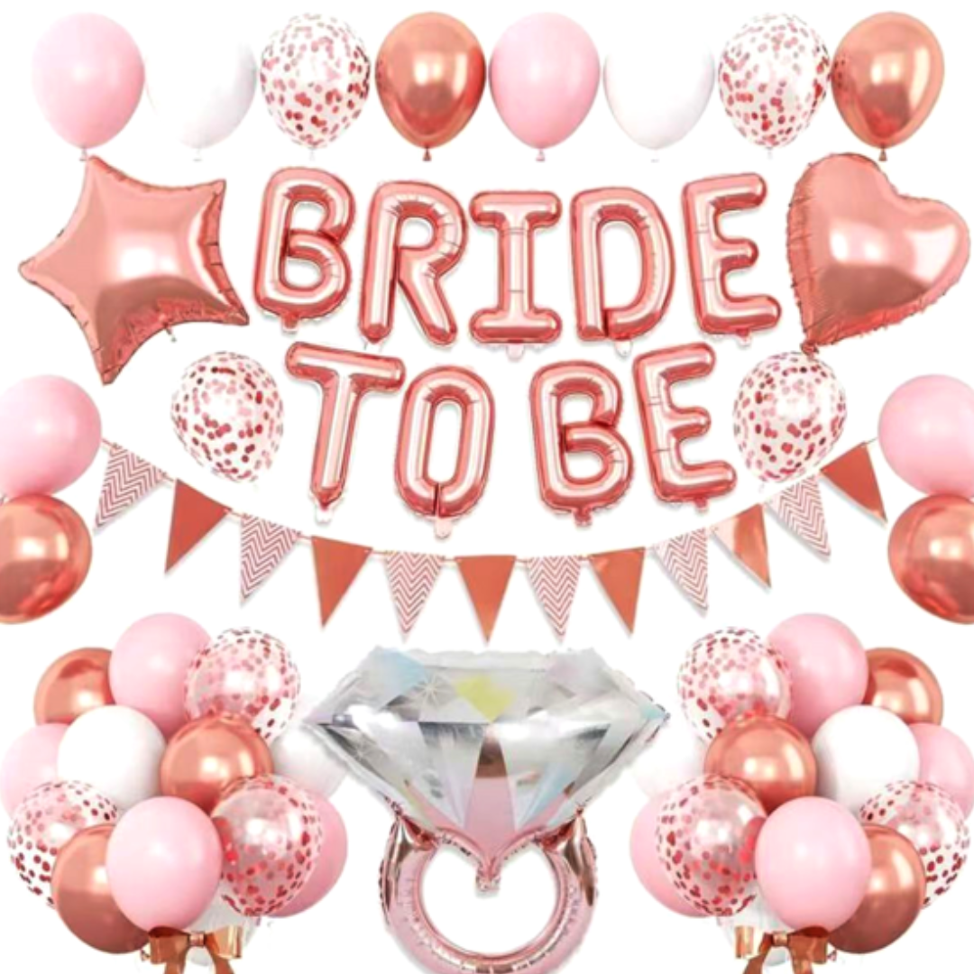 22pcs Rose Gold Bride to be balloon set