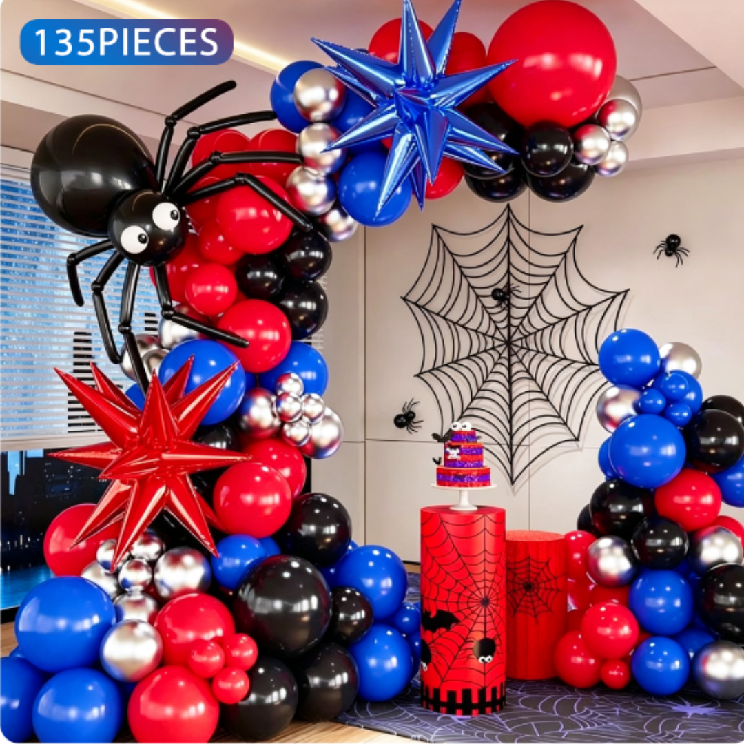 135pcs Spiderman Balloon Garland Kit