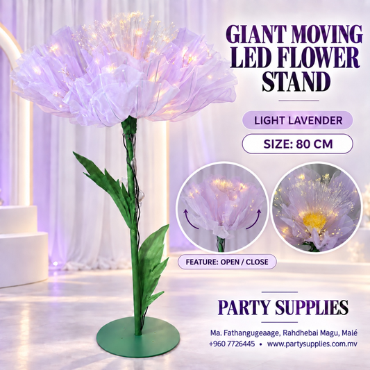 Light Lavender Giant Moving Led Flower Stand for the Rent