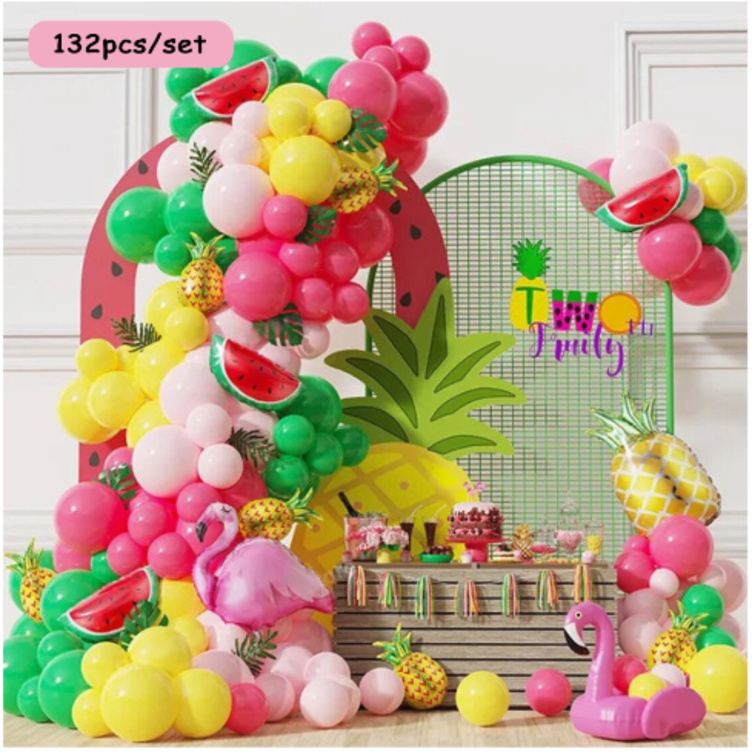 132pcs Fruit Theme balloons garland arch kit